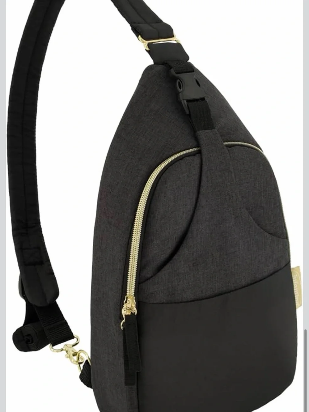Infantino Diaper Bag Lightweight Crossbody, Black